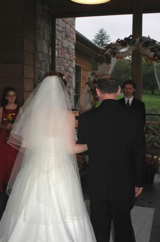 marie's dad walks her down the aisle - Collegeville, PA